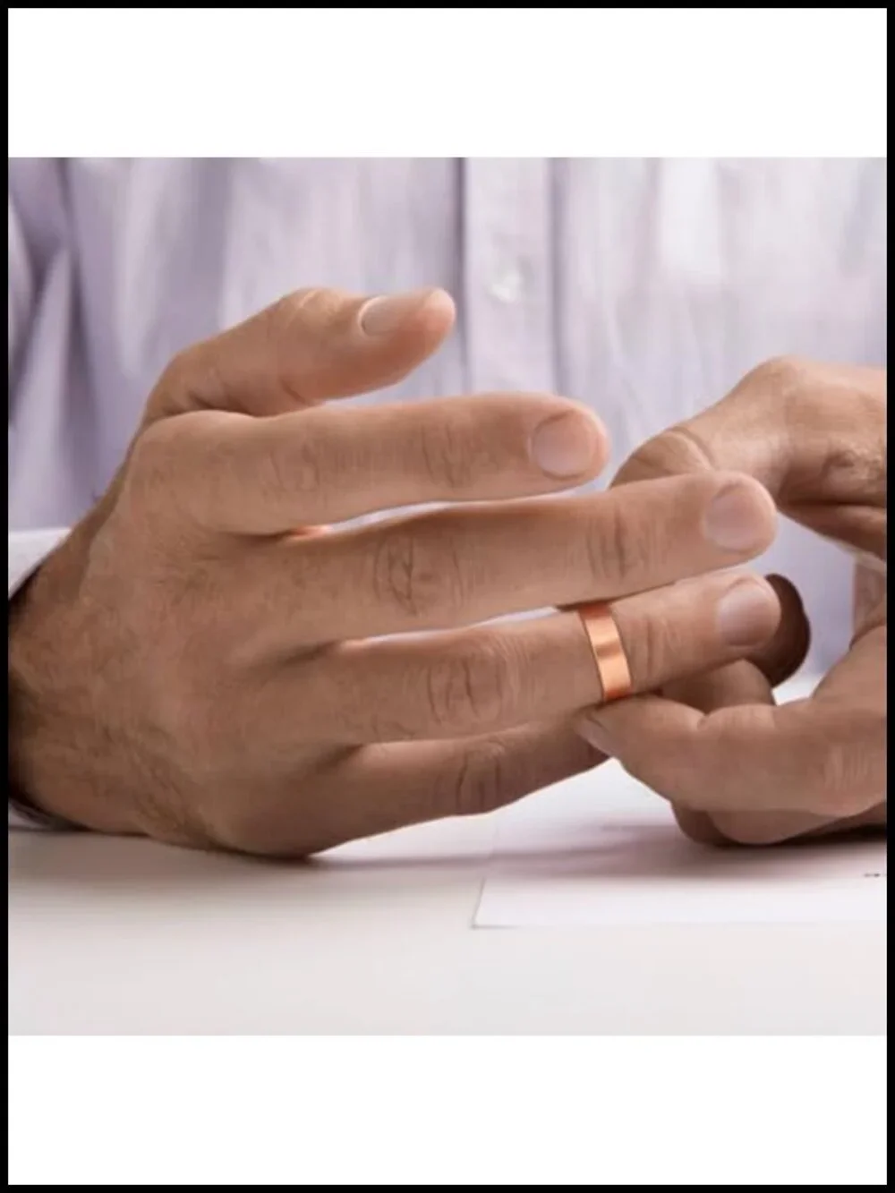 99.9% Pure Copper Magnetic Adjustable Ring Set with Strong Magnet